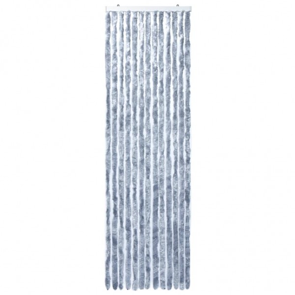 Cortina mosquitera de chenilla plateada 56x185 cm M 4
