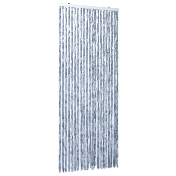 Cortina mosquitera de chenilla plateada 90x220 cm M 2