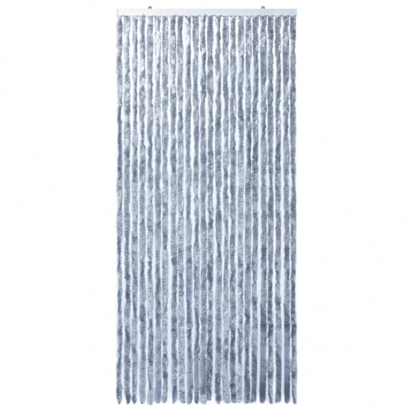 Cortina mosquitera de chenilla plateada 100x220 cm M 4