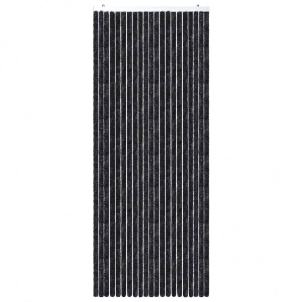 Cortina mosquitera de chenilla gris antracita 90x220 cm M 4