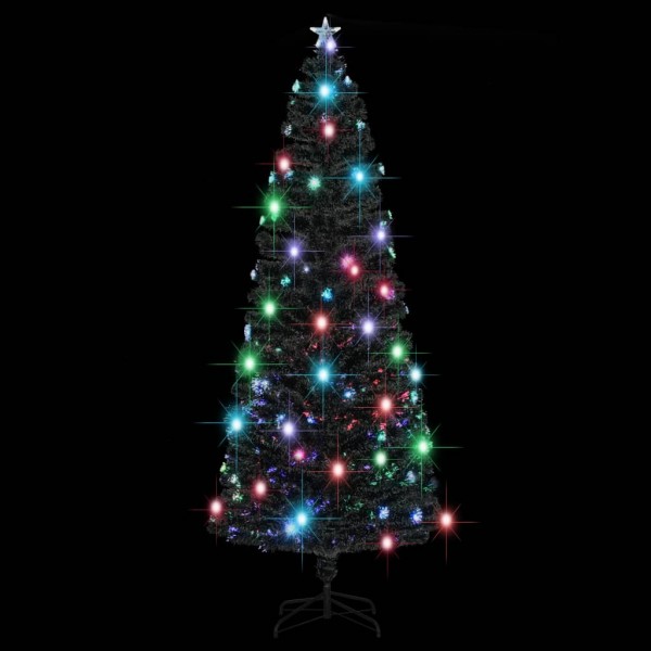 Árbol de Navidad con luces y soporte fibra óptica 240 cm M 2