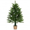 Árbol de Navidad artificial hojas realistas verde 90 cm 3