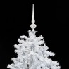 Árbol de Navidad con nieve con base en paraguas blanco 140 cm 3