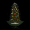 Árbol de Navidad con nieve con base en paraguas verde 190 cm 2