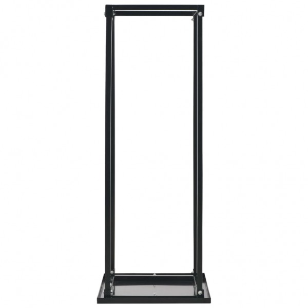Suporte para lenha com base 37x37x113 cm aço preto M 2