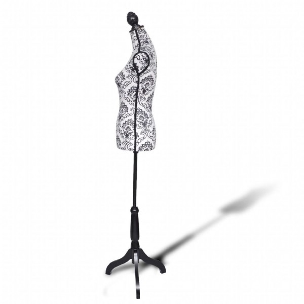 Busto manequim de senhora preto e branco M 2
