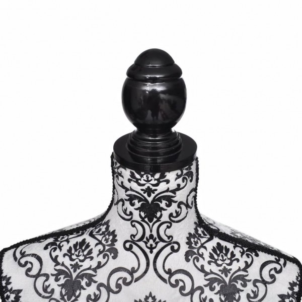 Maniquí busto de mujer exhibición negro y blanco M 3