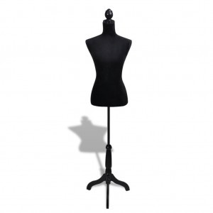 Maniquí de busto de mujer de modista negro H