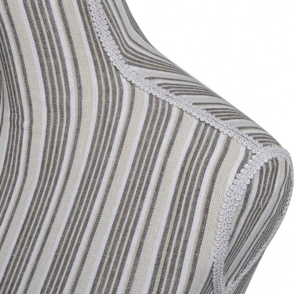 Maniquí de busto de mujer algodón blanco con rayas M 4