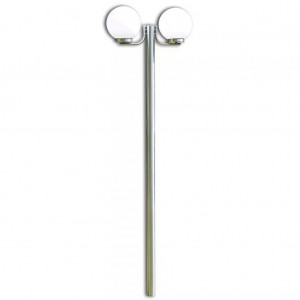 Poste de luz para jardim com 2 lâmpadas 220 cm H