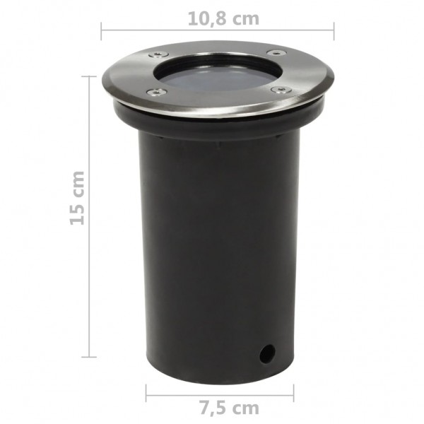 Luzes embutidas para jardim. redondas / 3 peças M 4