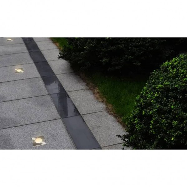 Lámparas de suelo de jardín cuadradas 3 unidades M 2
