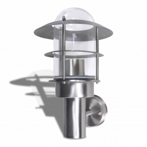Lámpara de pared de exterior de acero inoxidable H