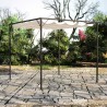 Gazebo para jardim com toldo retrátil 2