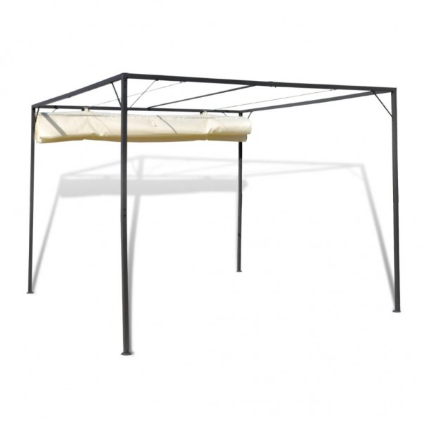 Gazebo para jardim com toldo retrátil M 4