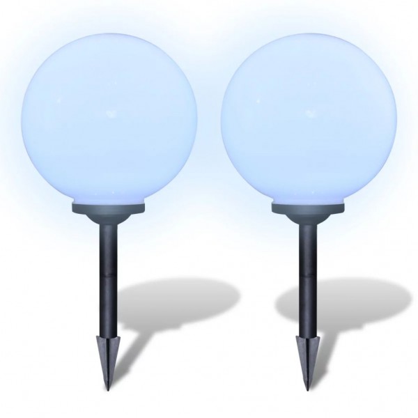 Lámparas de camino de jardín 2 uds LED 30 cm con pincho M 3