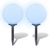 Lámparas de camino de jardín 2 uds LED 30 cm con pincho 3