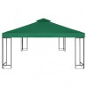 Cobertura de substituição p/ gazebo 310 g/m² verde 3x3 m 4