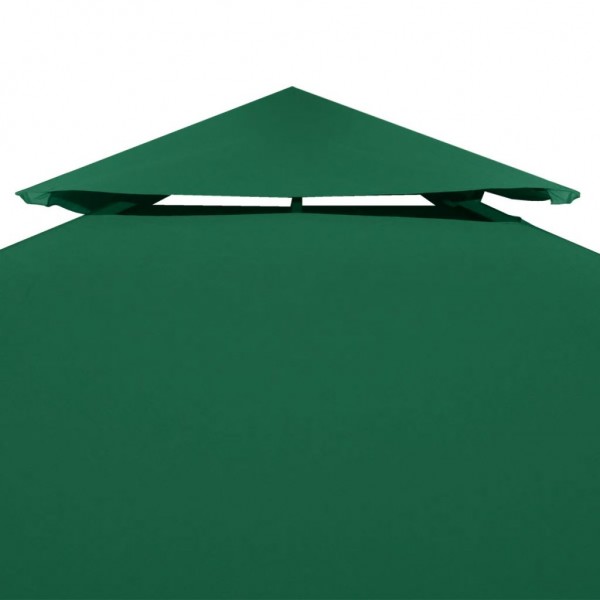 Cobertura de substituição p/ gazebo 310 g/m² verde 3x3 m M 5