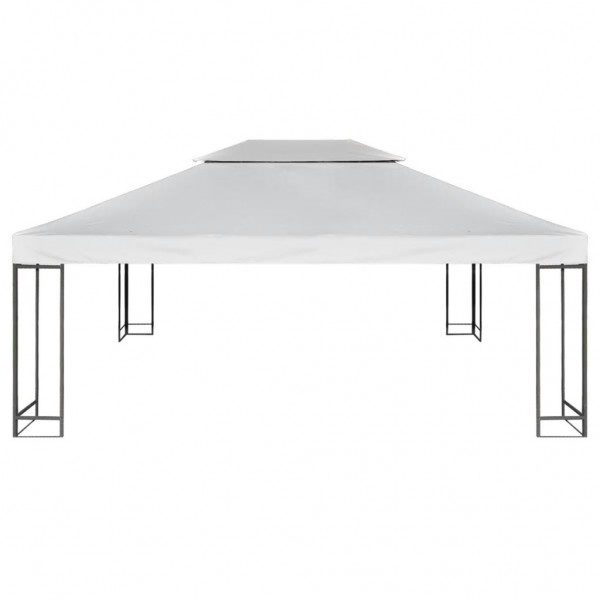 Cobertura de substituição p/ gazebo 310 g/m² branco nata 3x4 m M 4