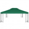 Cobertura de substituição p/ gazebo 310 g/m² verde 3x4 m 4
