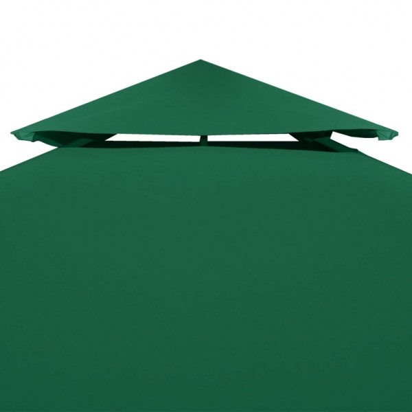 Cobertura de substituição p/ gazebo 310 g/m² verde 3x4 m M 5