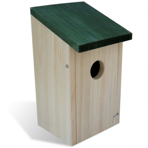 Casa para pájaros 4 unidades madera 12x12x22 cm M 2