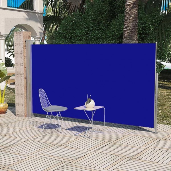 Toldo lateral de jardín o terraza azul 160x300 cm D