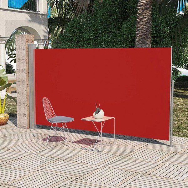 Toldo lateral de jardín o terraza 160x300 cm rojo D
