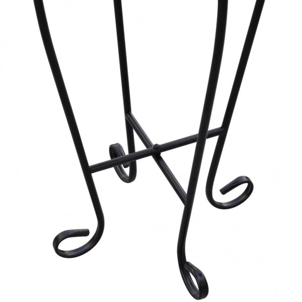 Mesa auxiliar para plantas mosaico negro y blanco M 4