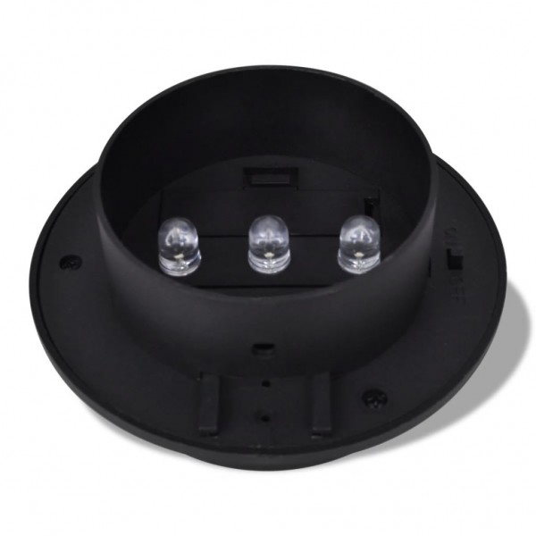 Set de lámparas solares de exterior para valla 6 piezas negro M 5