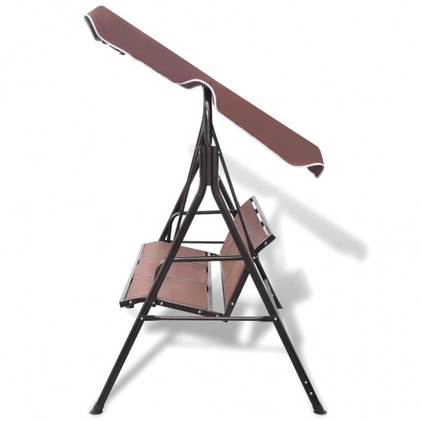 Baloiço de jardim com toldo cor café M 3