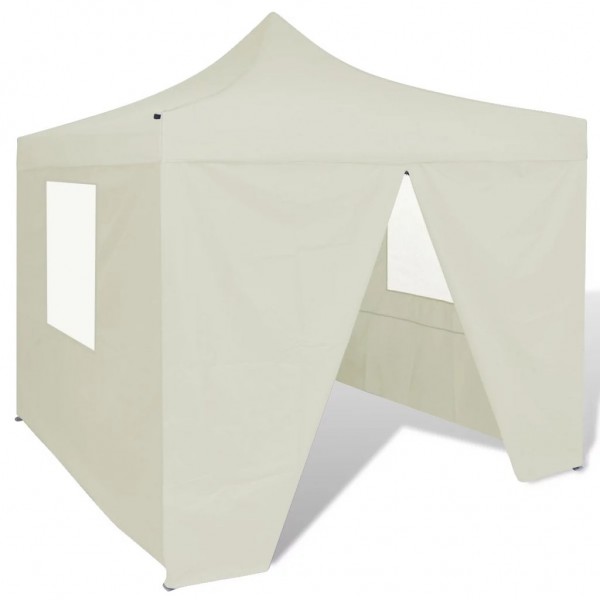 Tienda de fiesta plegable 3x3 m con 4 paredes crema D