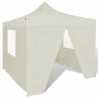 Tienda de fiesta plegable 3x3 m con 4 paredes crema 1
