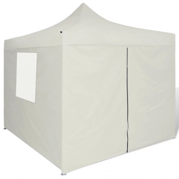 Tenda dobrável 3 x 3 m creme com 4 paredes M 3