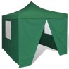 Cenador plegable verde con 4 paredes 3x3 m 1