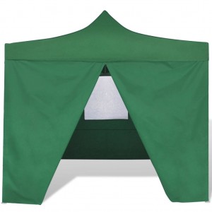 Tenda dobrável 3 x 3 m verde com 4 paredes H