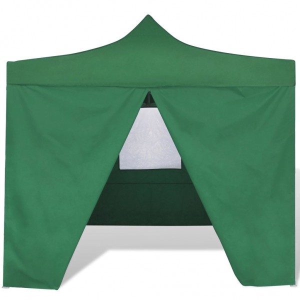 Cenador plegable verde con 4 paredes 3x3 m M 2