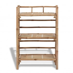 Rack para Plantas em Bambu 3 Níveis H