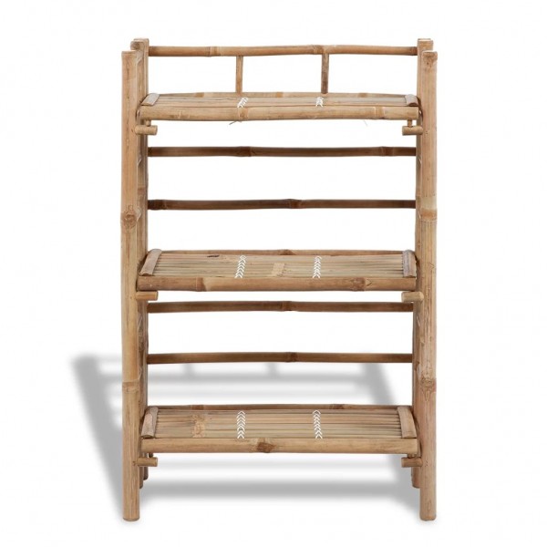 Rack para Plantas em Bambu 3 Níveis M 2
