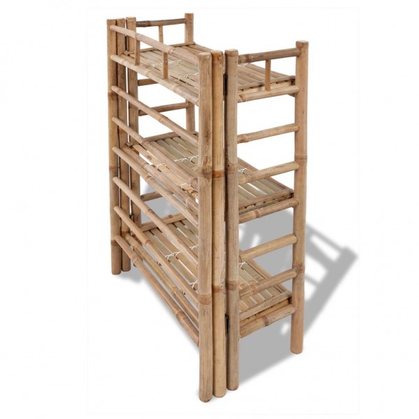 Rack para Plantas em Bambu 3 Níveis M 4