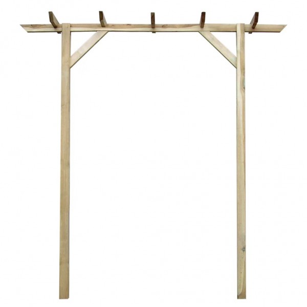 Pérgola de jardín de madera 200x40x205 cm M 2