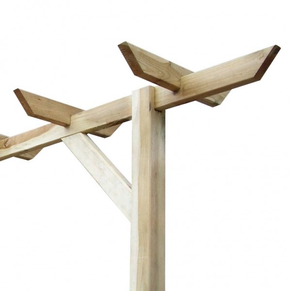 Pérgola de jardín de madera 200x40x205 cm M 3