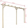 Pérgola de jardín de madera 200x40x205 cm 4