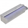 Fuente cascada rectangular LED  piscina acero inoxidable 30 cm 3