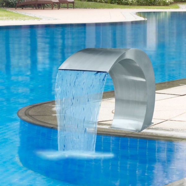 Fonte para piscina jardim aço inoxidável 45x30x60 cm M 3
