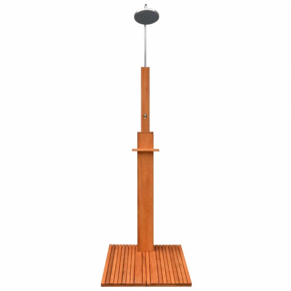 Ducha de jardín de madera maciza eucalipto y acero M 2