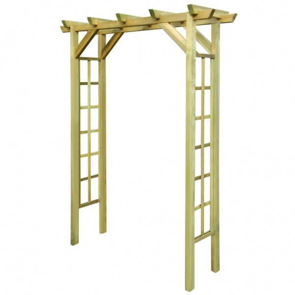 Pérgola/Arco de rosas madera impregnada 150x60x204 cm D
