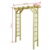 Pérgola/Arco de rosas madera impregnada 150x60x204 cm 3