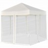 Tenda festas pop-up hexagonal 6 paredes 3.6x3.1 m branco creme 5